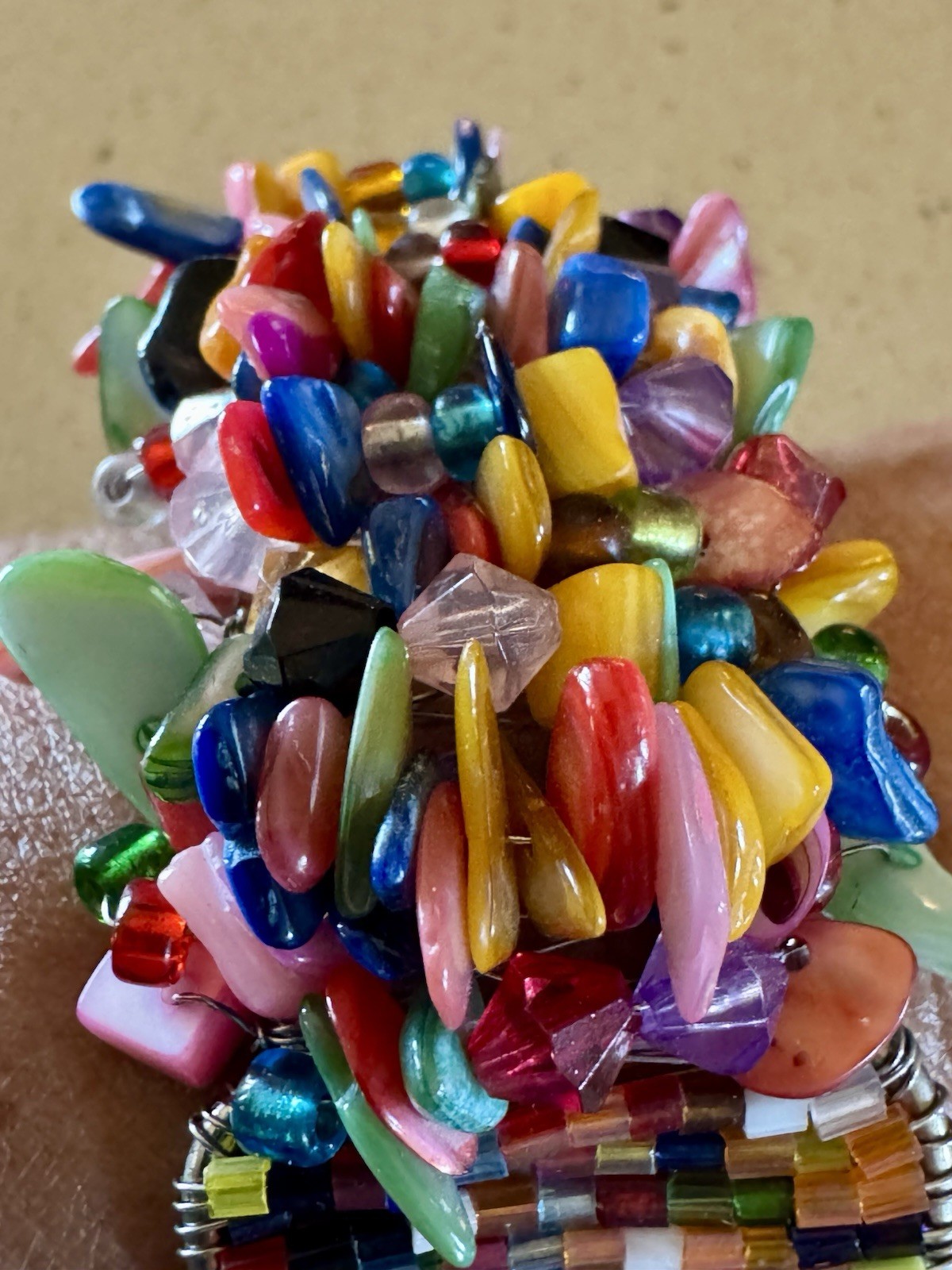 Boho Handcrafted Braided Seed Bead Bali Cuff Bracelet Multi Color