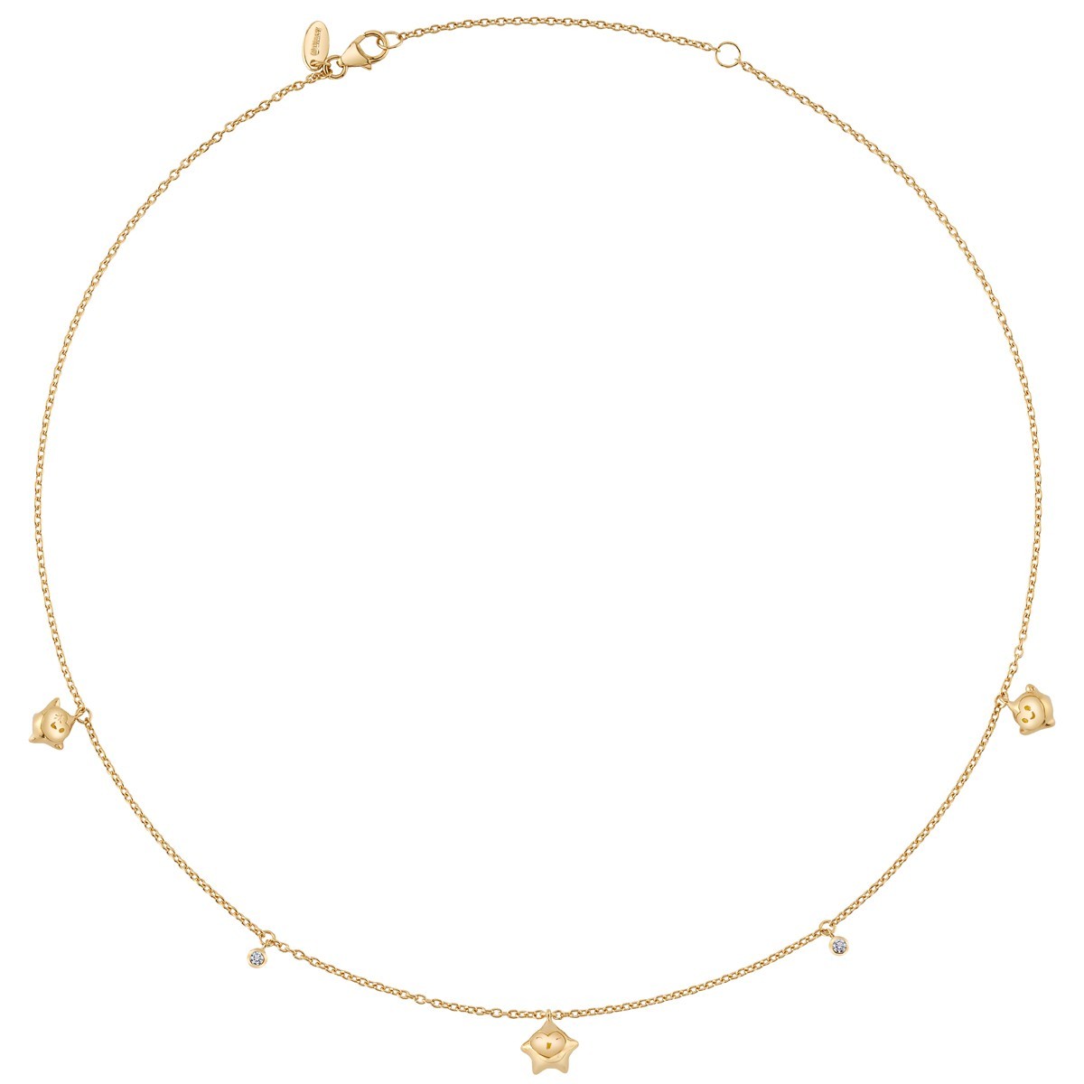 Disney X RockLove NEW ‘Wish’ Star Dangling Charm Necklace – 14K Gold Plated