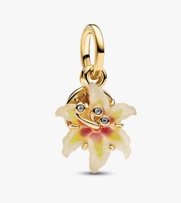 Genuine Pandora Disney Tangled Sundrop Flower Glow-in-the-dark Charm 764020C01