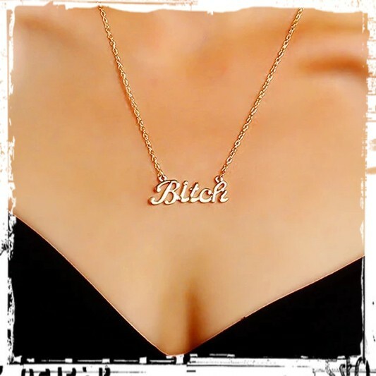 Bitch Necklace Chain Best Bitches bff mates