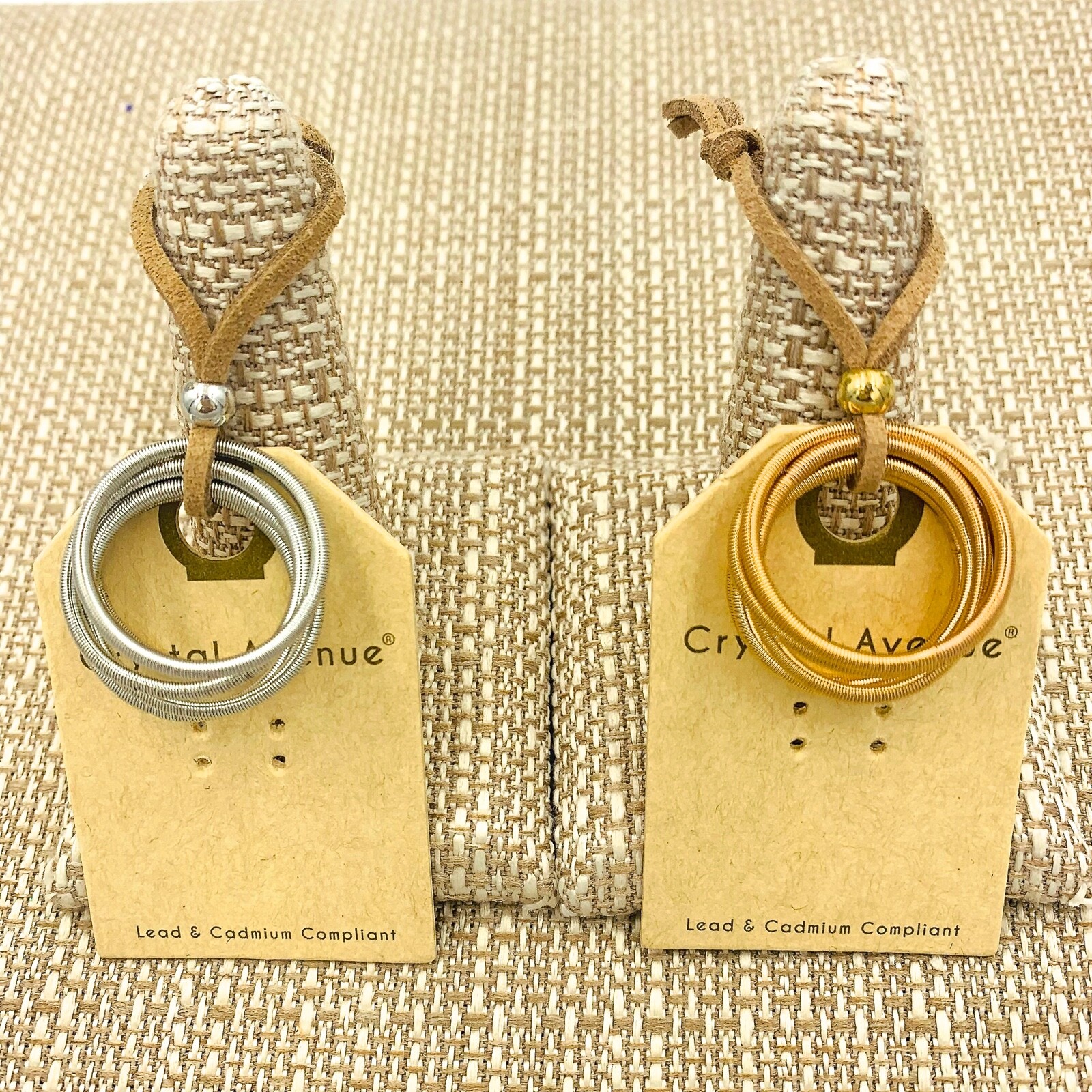 Guitar String Ring Stretch Plain in Silver or Gold Color