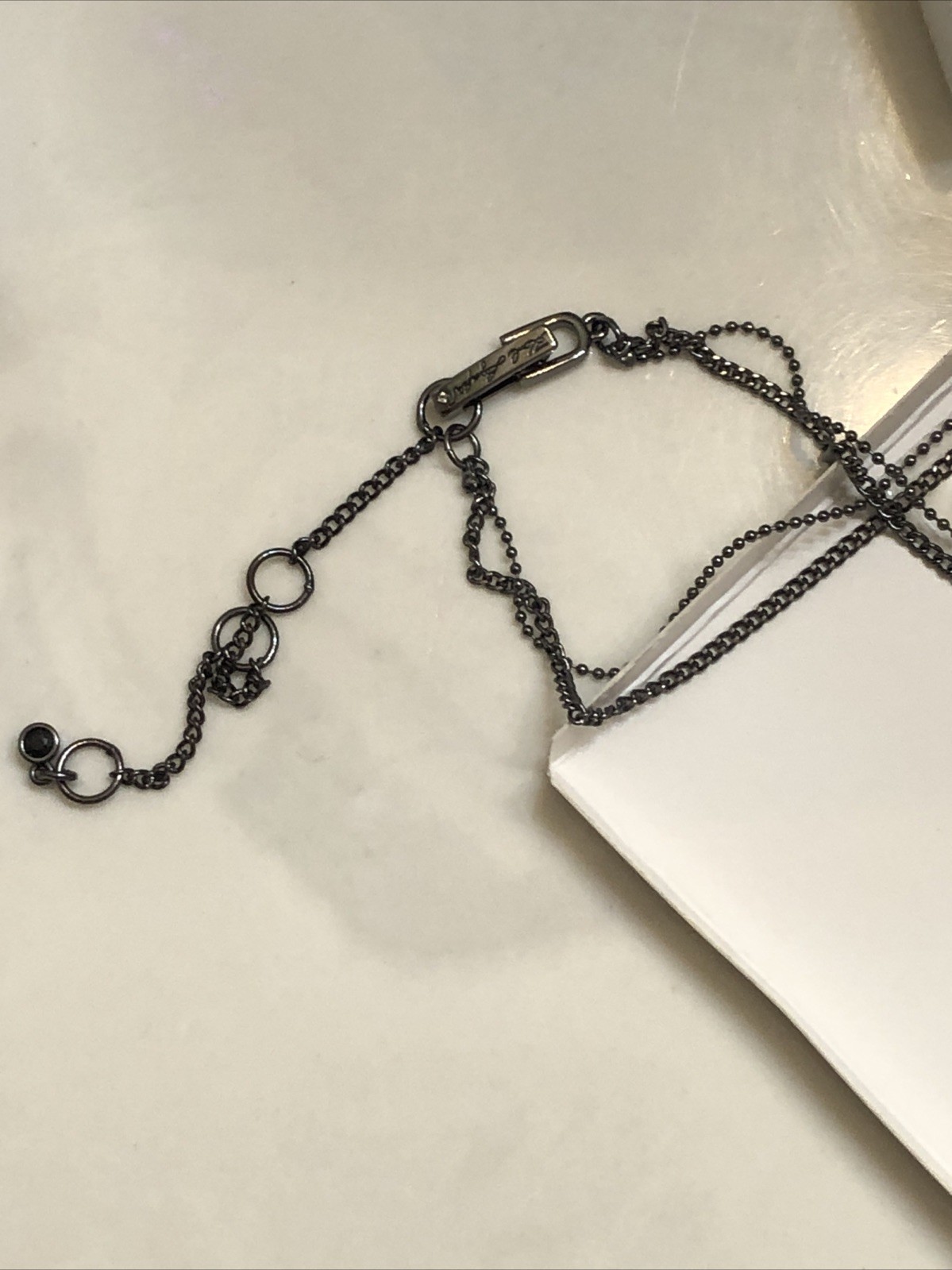 Karl Lagerfeld Paris Choupette Layered Pendant Necklace & Stud Earring Set NIB