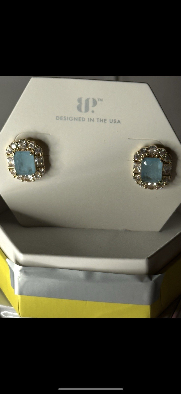 Fresh Bomb Party OG Gold Earrings Sunlit Whispers Genuine Quartz&Sky Blue Topaz