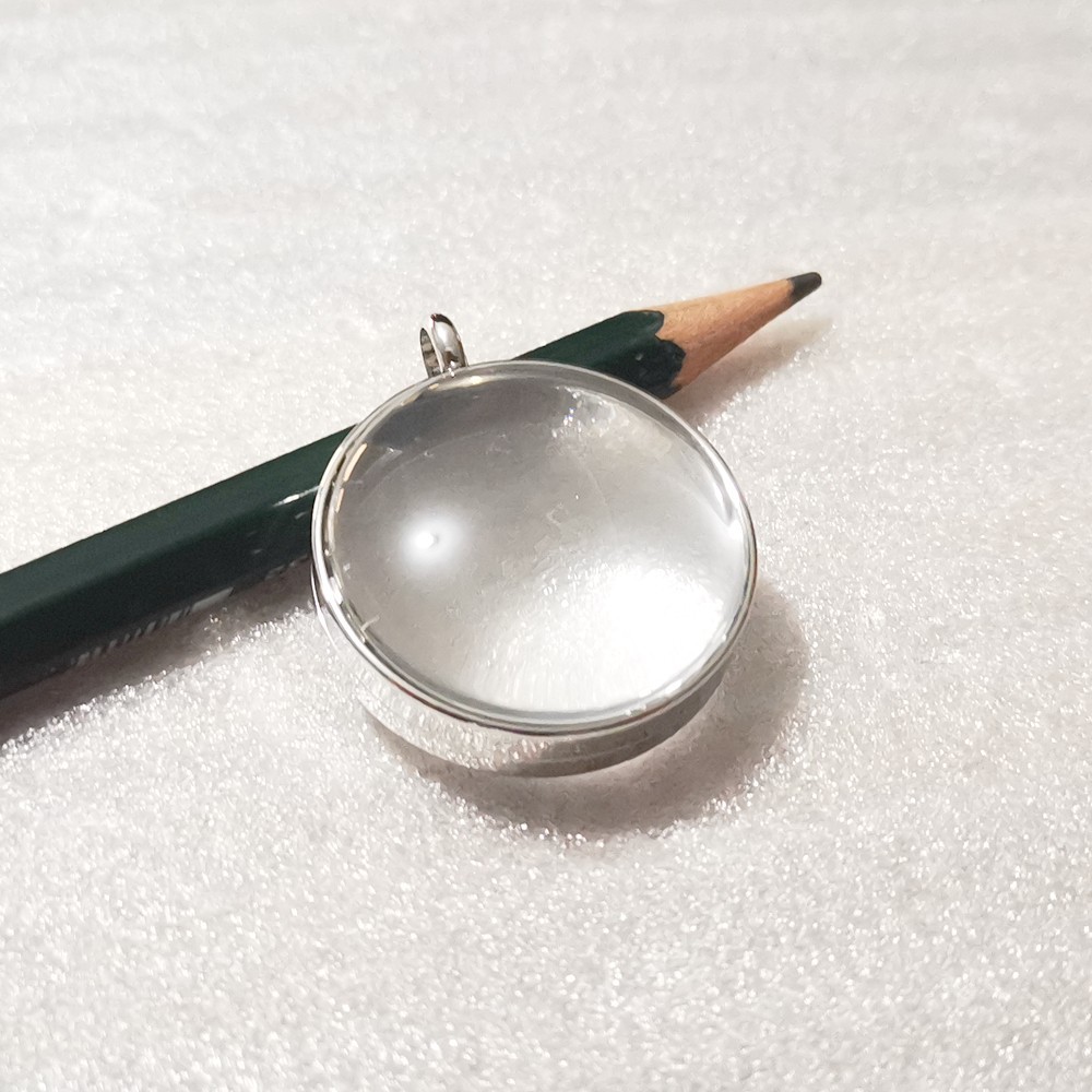 FLOATING CHARMS LOCKET LIVING MEMORY SPHERE PENDANT STAINLESS STEEL PERSONALISED