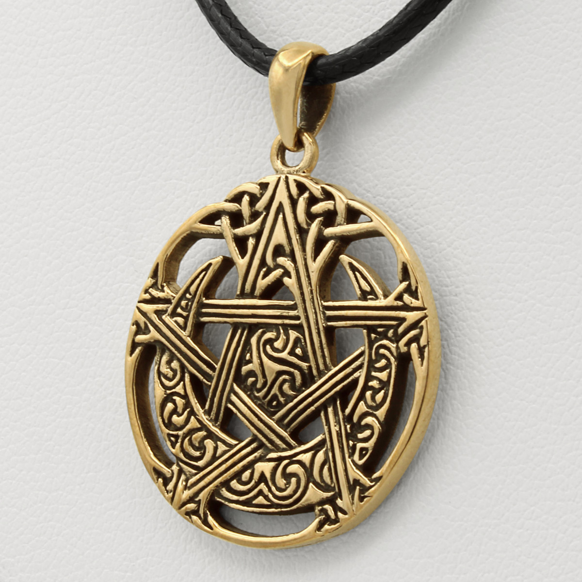 Bronze Moon Pentacle Pendant Dryad Design Wicca Wiccan Pagan Pentagram Jewelry