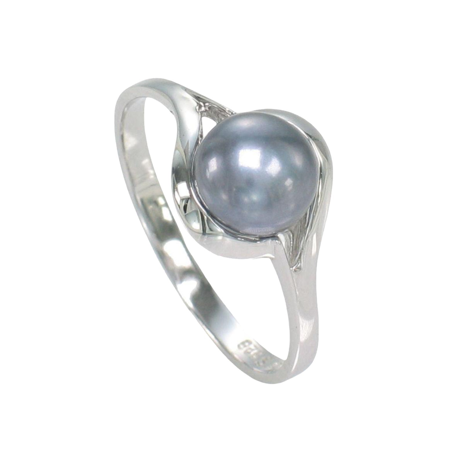 Solid Sterling Silver 925 Blue Freshwater Cultured Pearl Solitaire Ring – TPJ