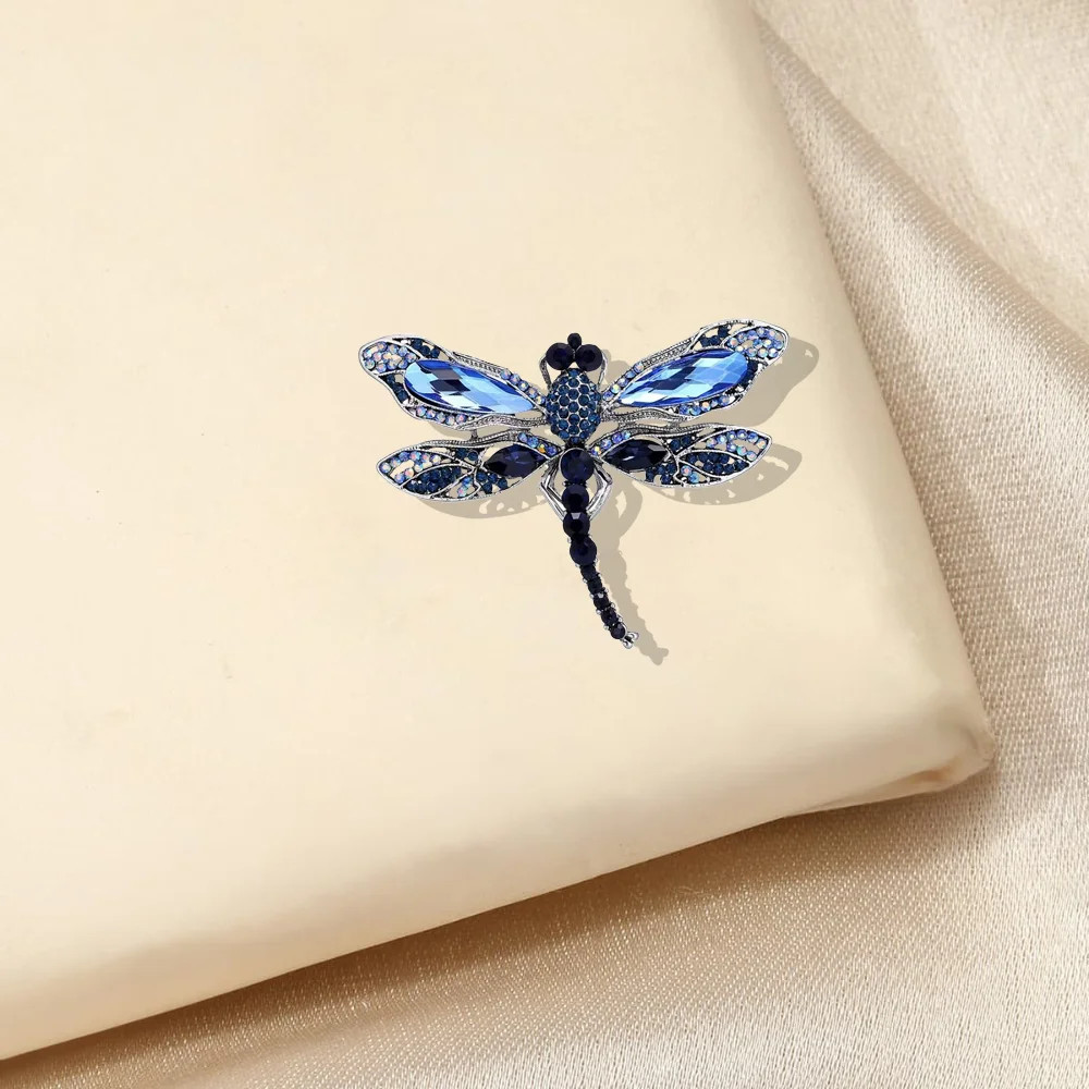 Diamond Dragonfly Brooch Universal Insect Alloy Corsage Pin Trendy Versatile