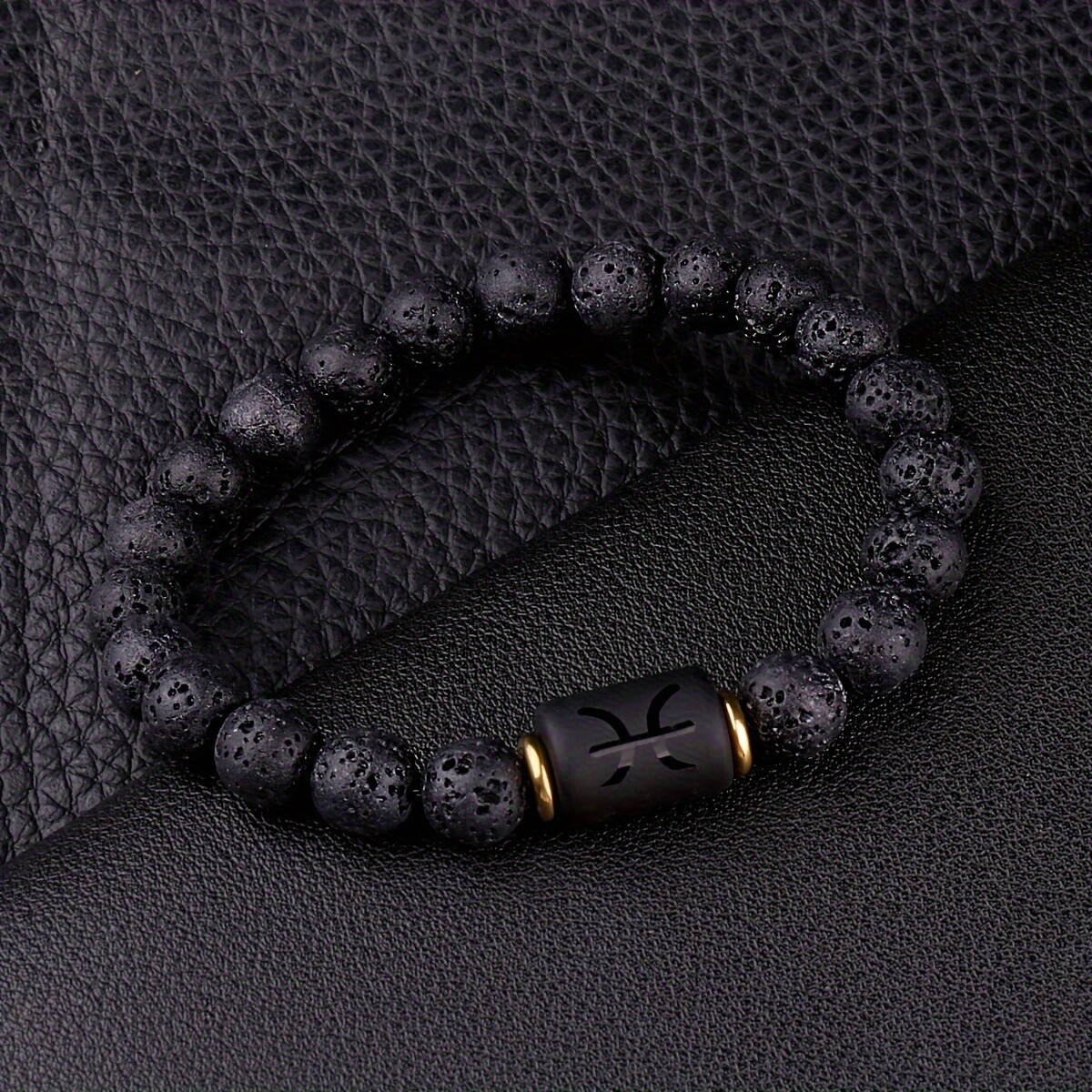 12 Constellations Men Women Fashion Jewelry Volcanic Lava Stone Zodiac Bracelets