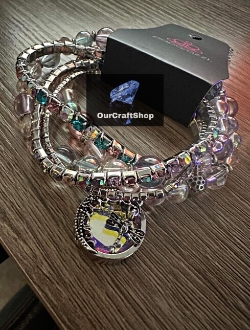 Paparazzi ~Dream on Dragonfly Multi Bracelet ( Iridescent Stretch Bracelets)