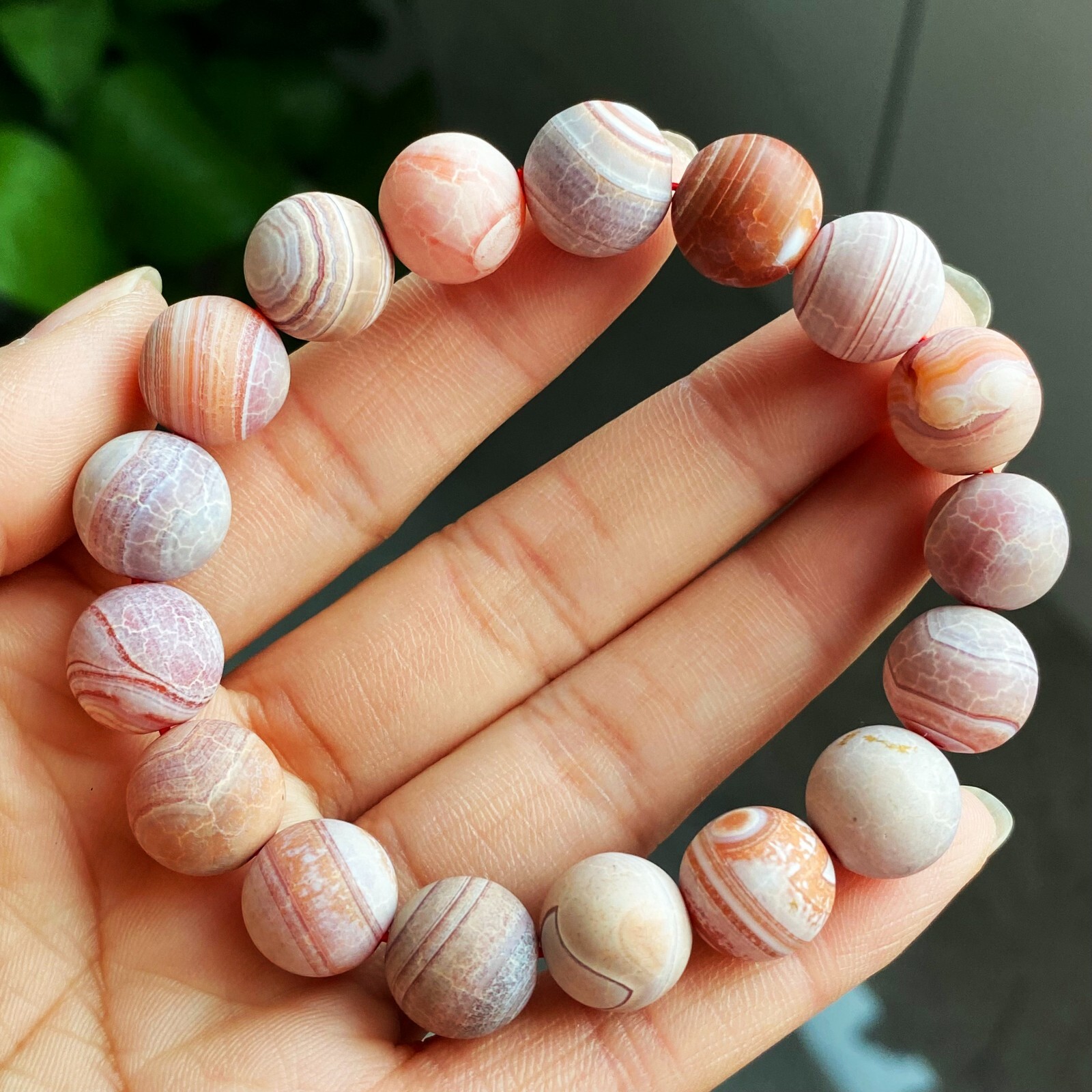 12mm Natural Red Gobi Agate Eyes Agate/stone Madagascar Beads Bracelet C1748