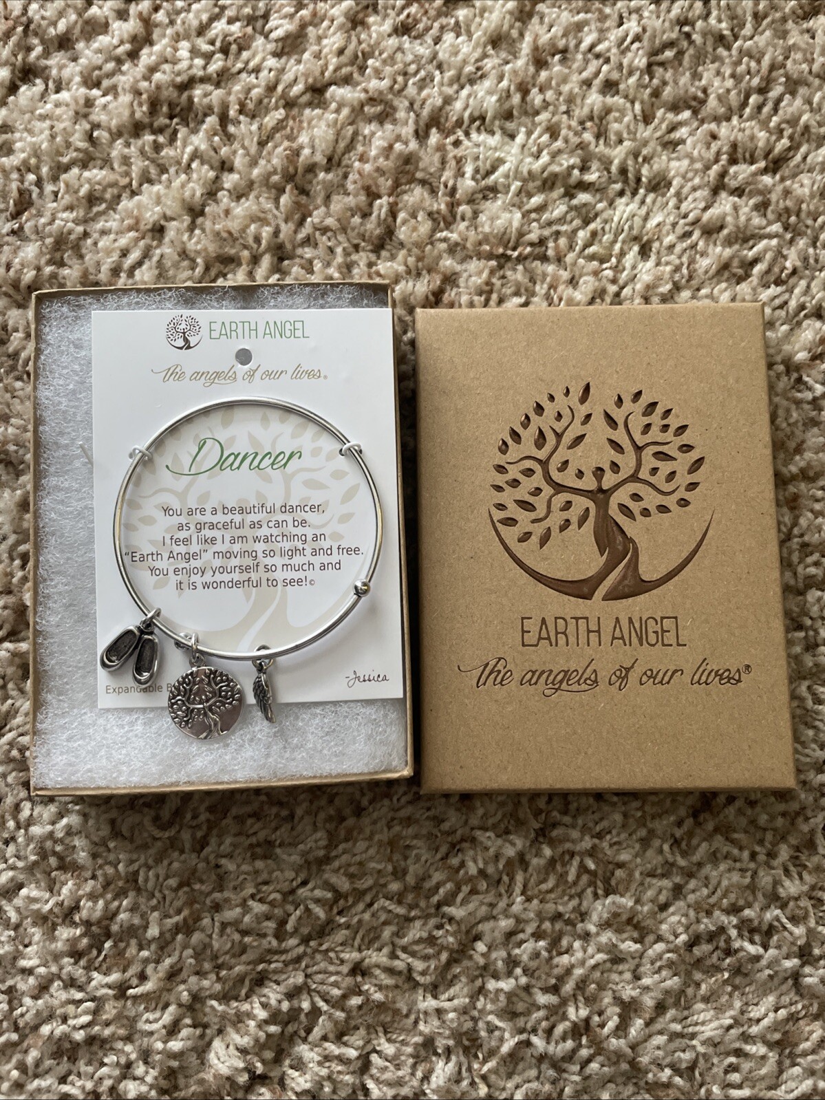 Earth Angel Expandable Dancer Charm Bracelet NEW In Box!