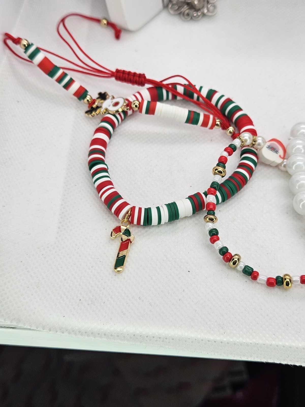 Joyful Christmas Colored Set Of 6 Bracelets Bundled For Xmas Gifts
