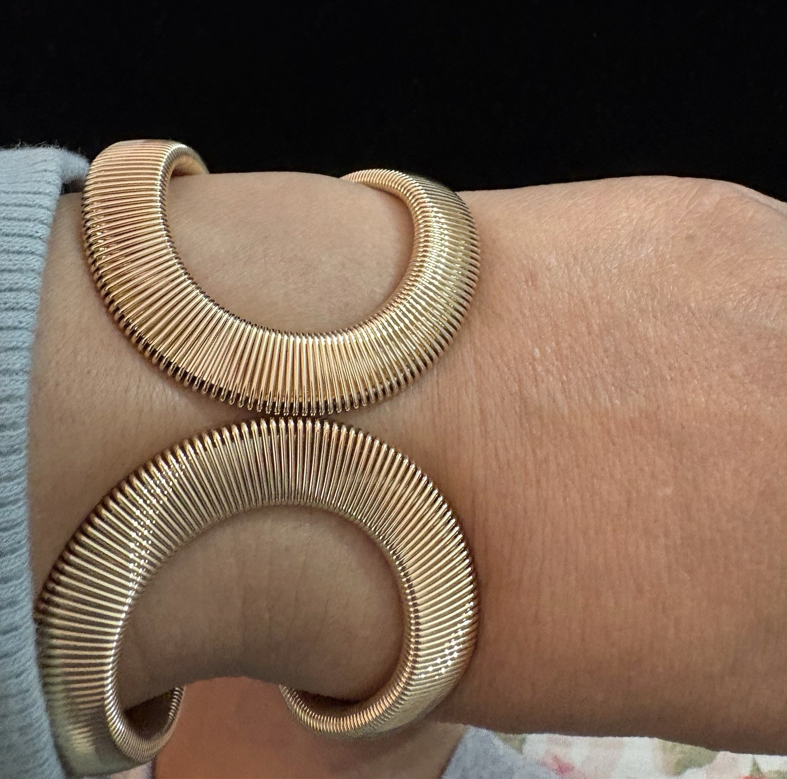 Ettika Gold Flex Hinge Cuff Bracelet