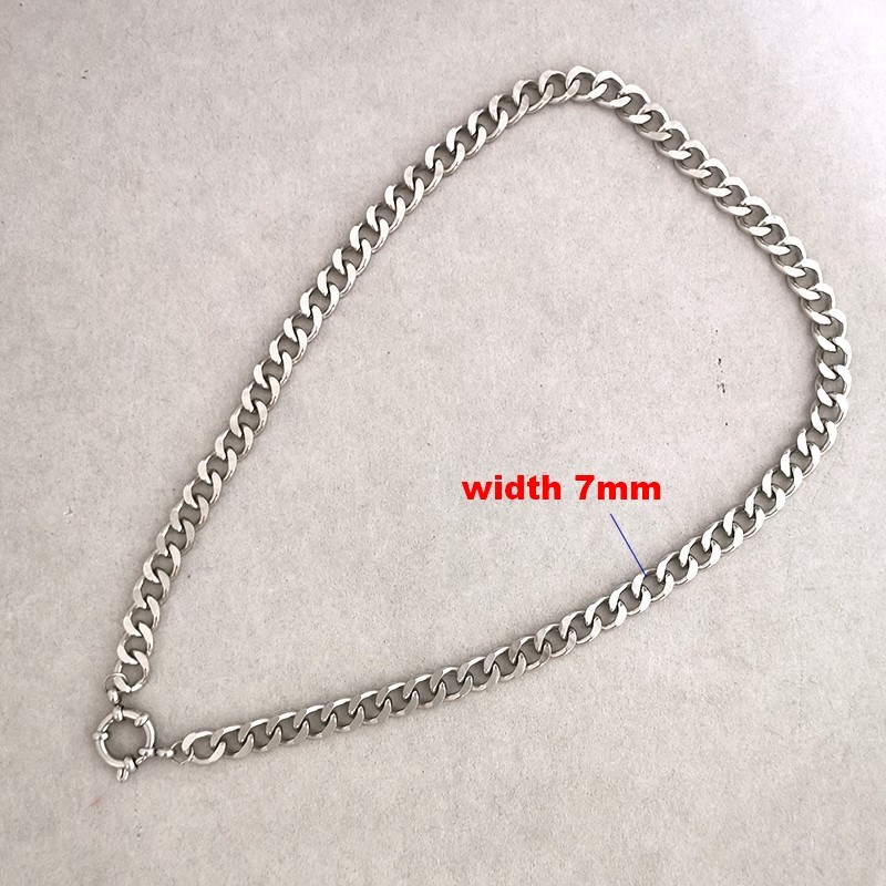 316L Stainless Steel Paperclip Chain Sailor Clasp Choker Necklace PVD Gold Women
