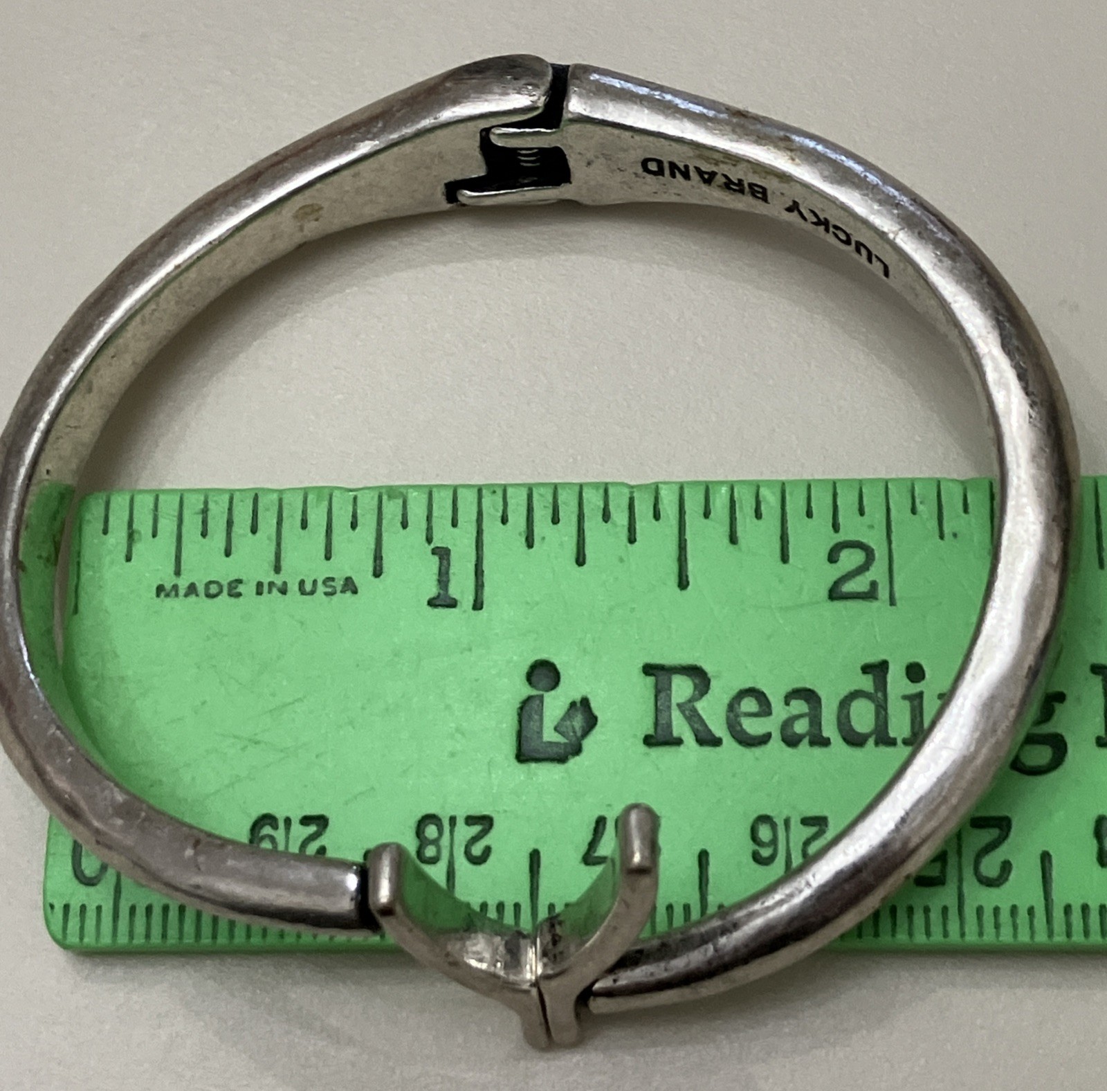Lucky Brand Bracelet Silver Tone Wish Bone Good Luck