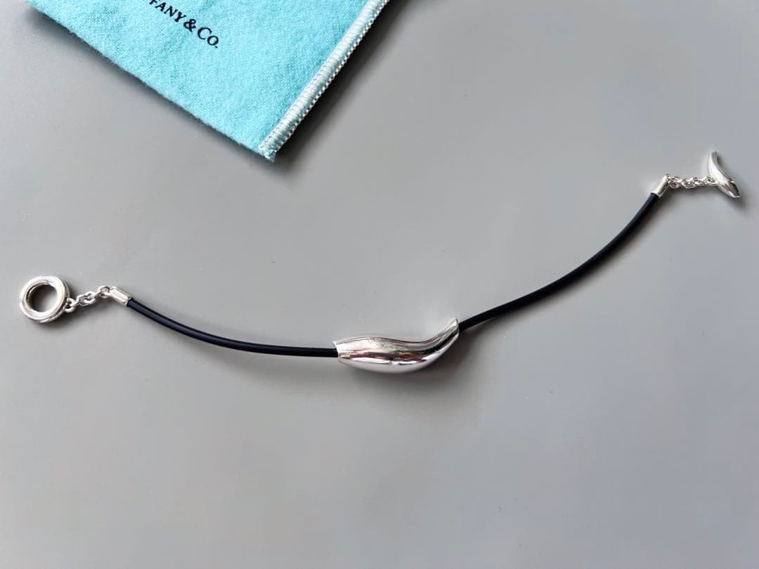 Tiffany & Co. Fish Toggle Bracelet Silver 925 Unisex Vintage 19.5cm w/Dust Bag