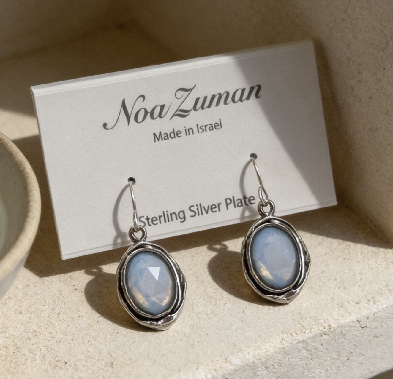 Noa Zuman Sterling Silver Plated Earrings Brand New With