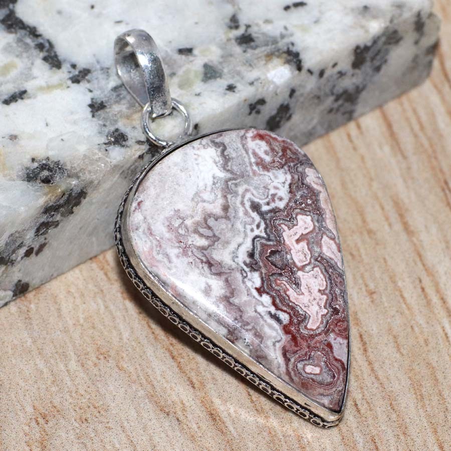 925 Silver Plated Mexican Laguna Lace Pendant 2″ Amazing Gift Fashion Sale GW