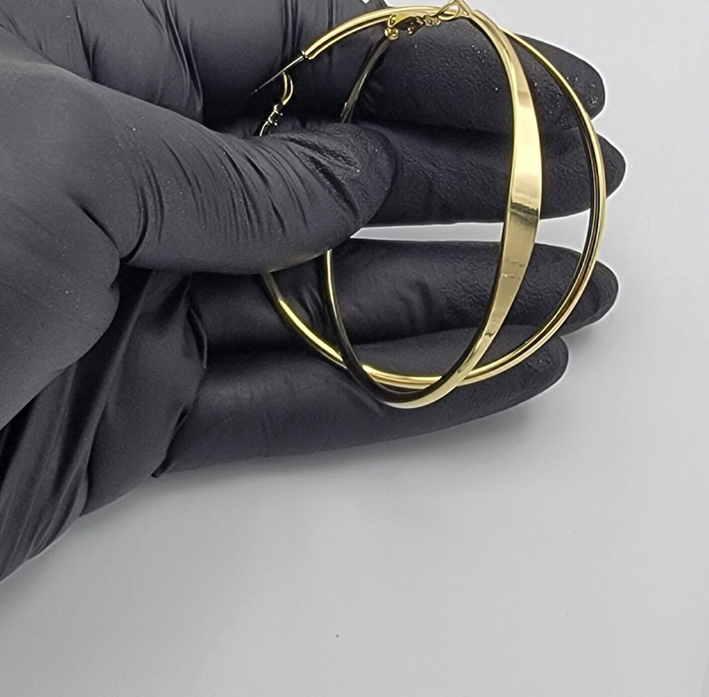 Women’s Jewelry 14k Gold Plated Fashion Hoop Earrings. Coquetas Oro Laminado