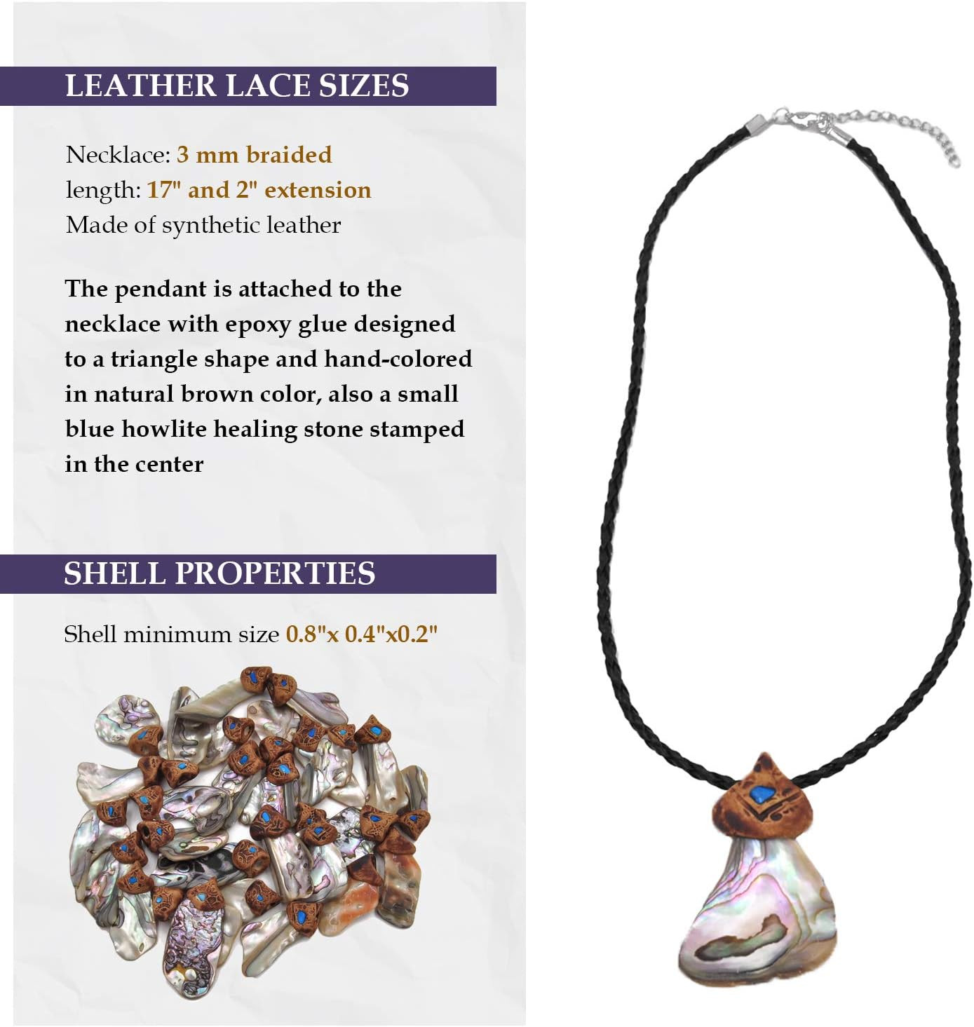Healing Crystal Necklace for Women & Men – Pendant Chakra Healing Crystal Jewelr