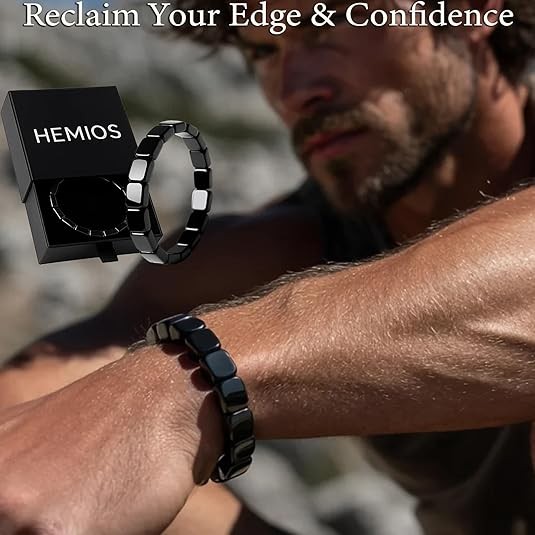 2× Hemys Hematite Bracelet for Men, 2026 New Hemios bracelet Male Energy Jewelry