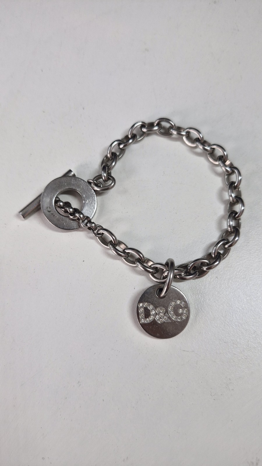 Dolce & Gabbana Silver Chain T bar bracelet Stainless steel