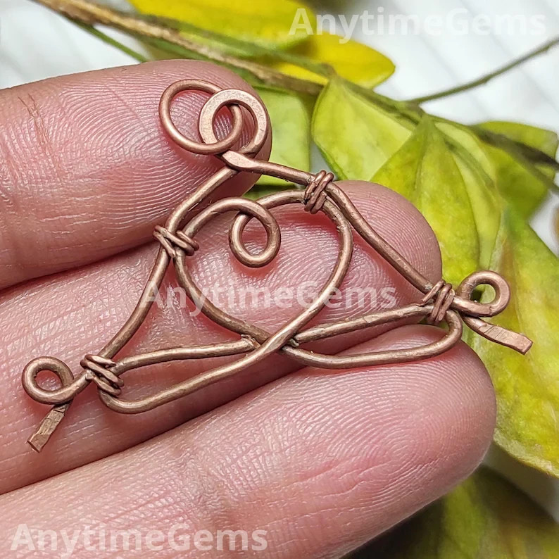 Yoga Meditation Copper Wire Wrapped Pendant: Handmade Jewelry For Woman, Men