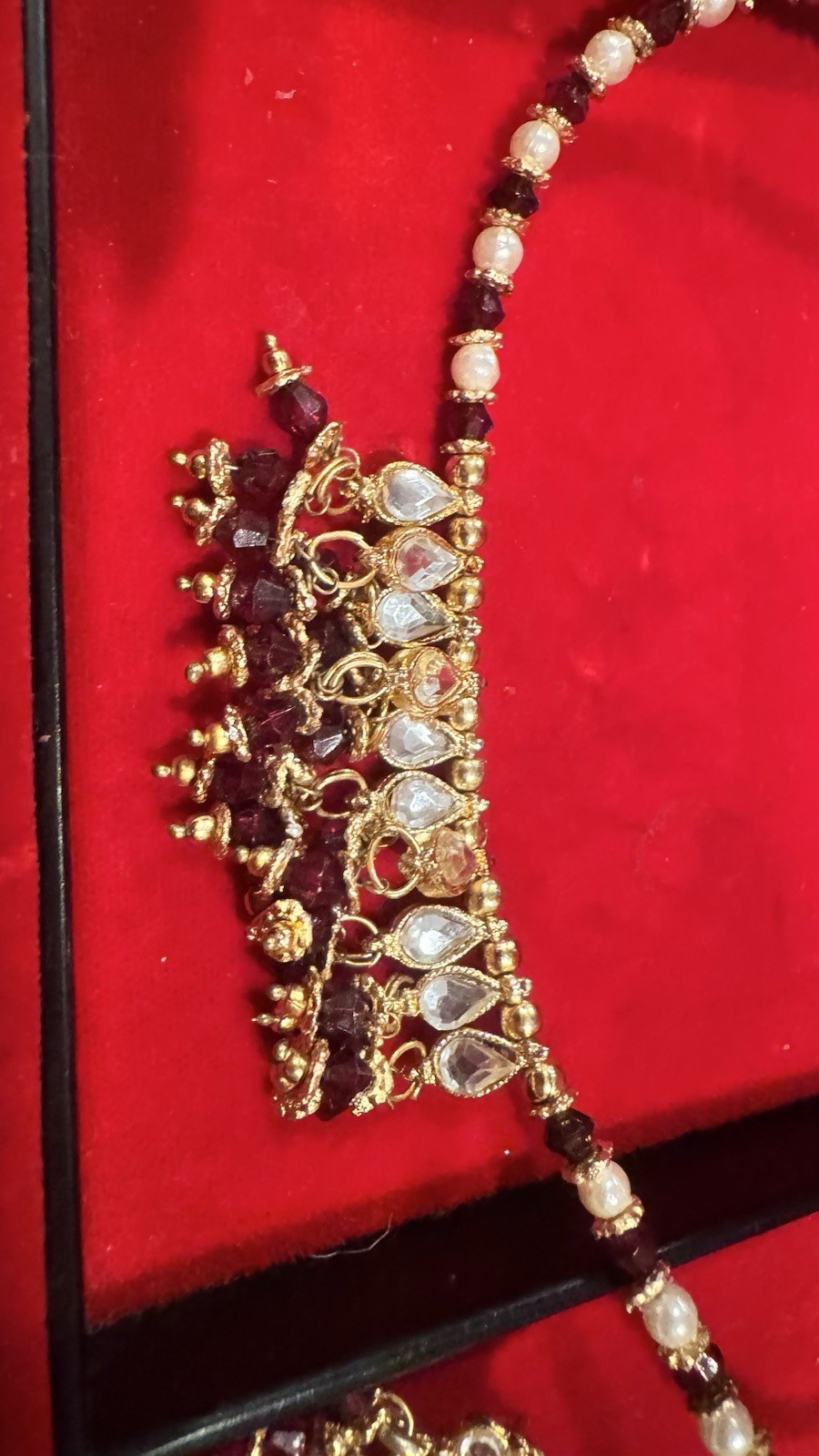 Imitation Kundan necklace and earrings set