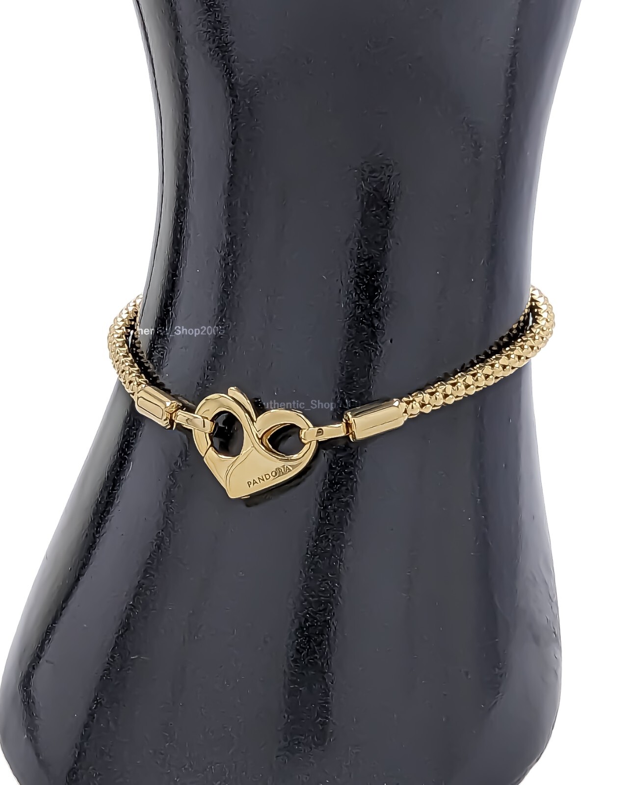 New 100% PANDORA 14K Gold Plated Moment Studded Chain Charm Bracelet 562731C00
