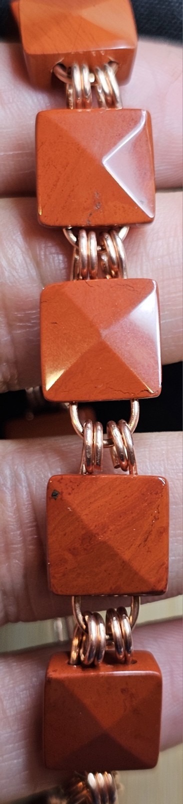 South Red Agate Made With Copper Wire 11mm Bracelet