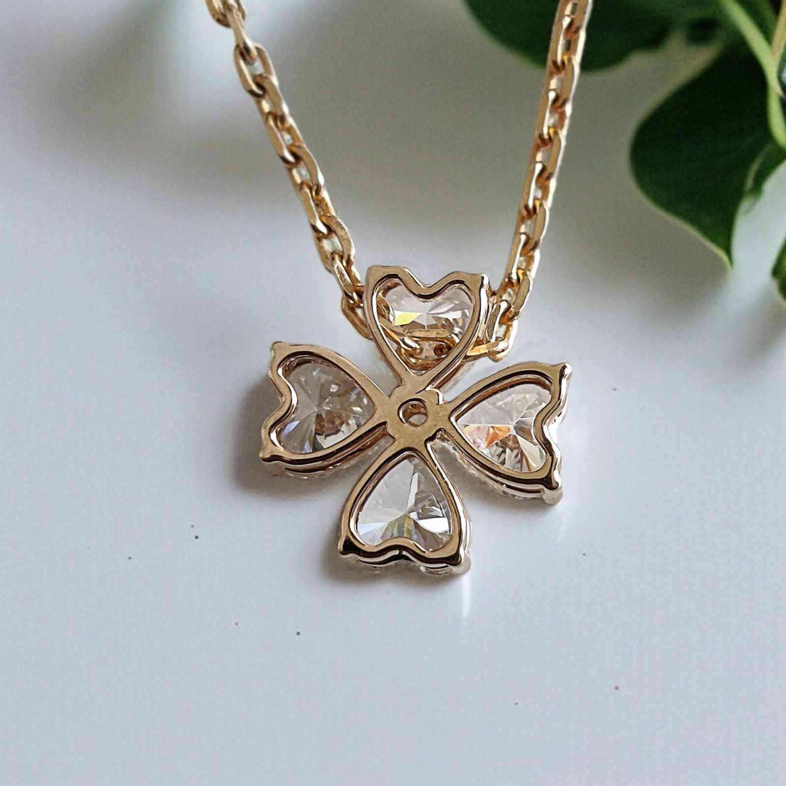 Heart Cut CZ Diamond Simulant Pendant Yellow Silver handmade jewelry Necklace