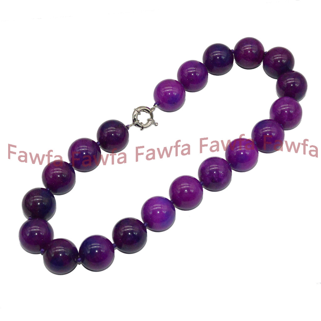 Huge Rare 20mm Natural Purple Sugilite Round Gemstone Beaded Necklace 16-28” AA