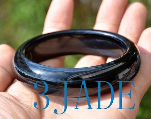 58.5mm Natural Blue Tiger’s Eye Bangle Chatoyant Gemstone Bracelet