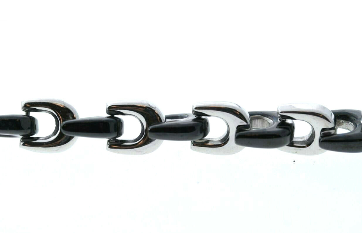 Men’s Stainless Steel 9mm Two-Tone Oval Link Necklace
