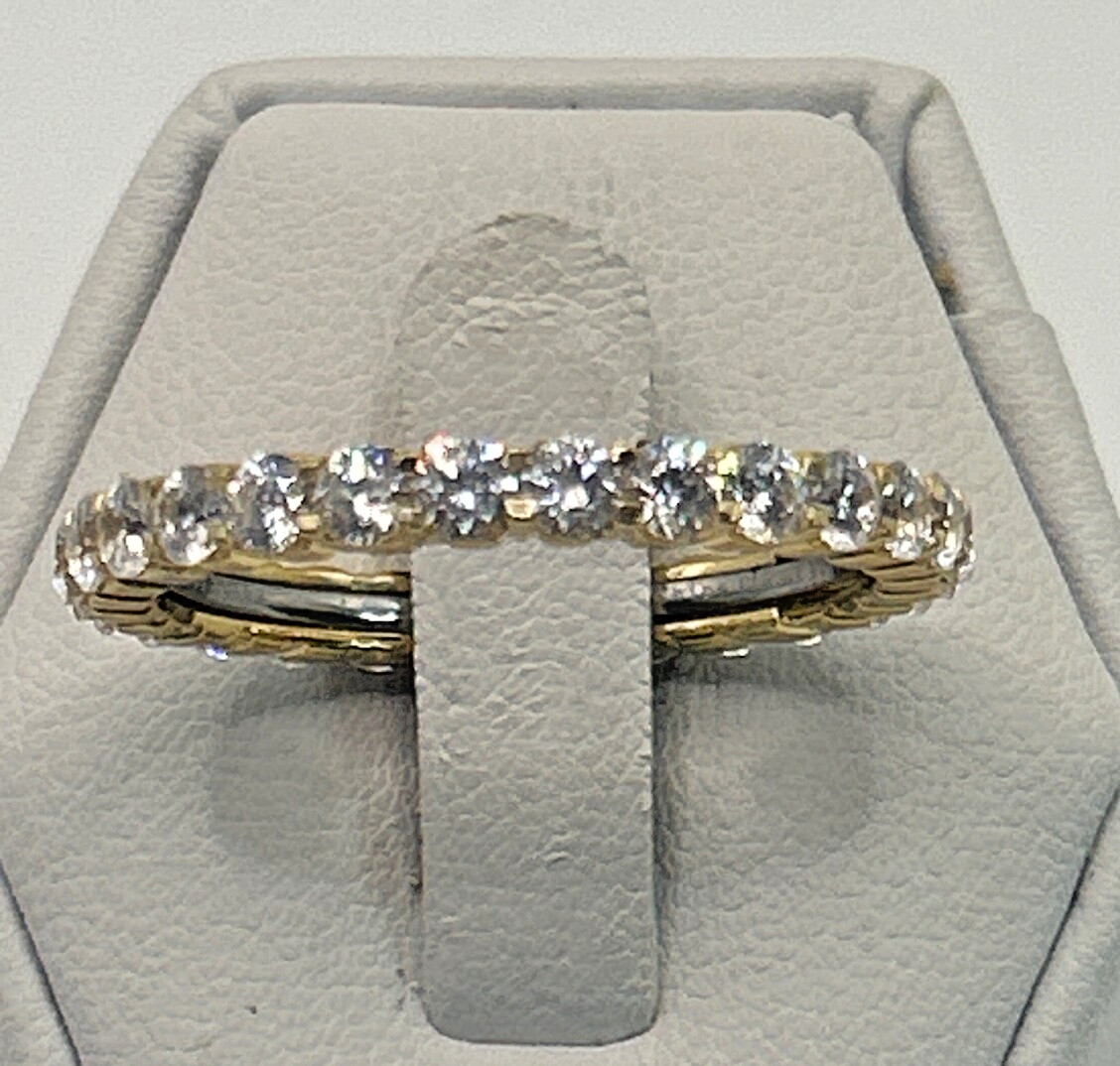 Gold Tone .925 Vintage Sterling Silver Estate Ring Size 10.75 w/ Colorless Stone
