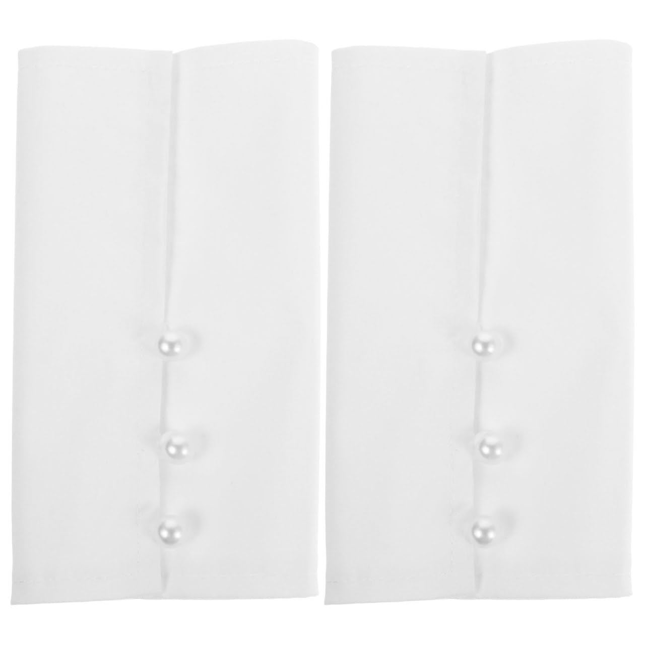 Fake Blouse Wrist Sleeves False Detachable Shirt Cuffs For Coat White 1 PCS