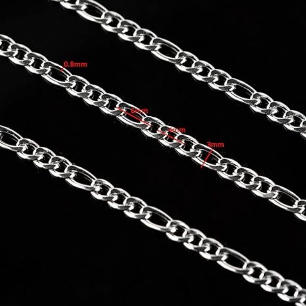 Stainless Steel Women Chain Necklace – FIGARO 16″ to 30″
