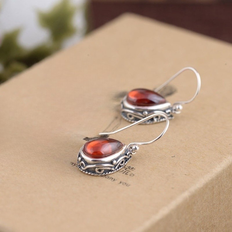 Women’s Retro Fashion Teardrop Shape Pendant Earrings Ethnic Style Alloy Eardrop