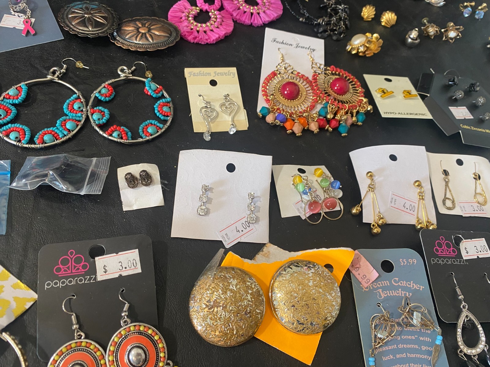 huge lot 152+ pairs earrings earring collection dangle stud hoop clip estate +