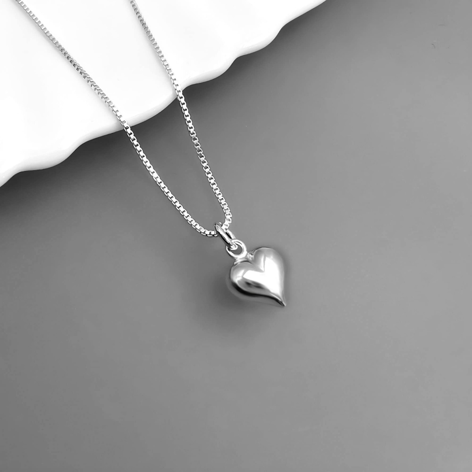 Delicate Sterling Silver Heart Necklace – Perfect Gift for Girlfriend, Mom, Daug