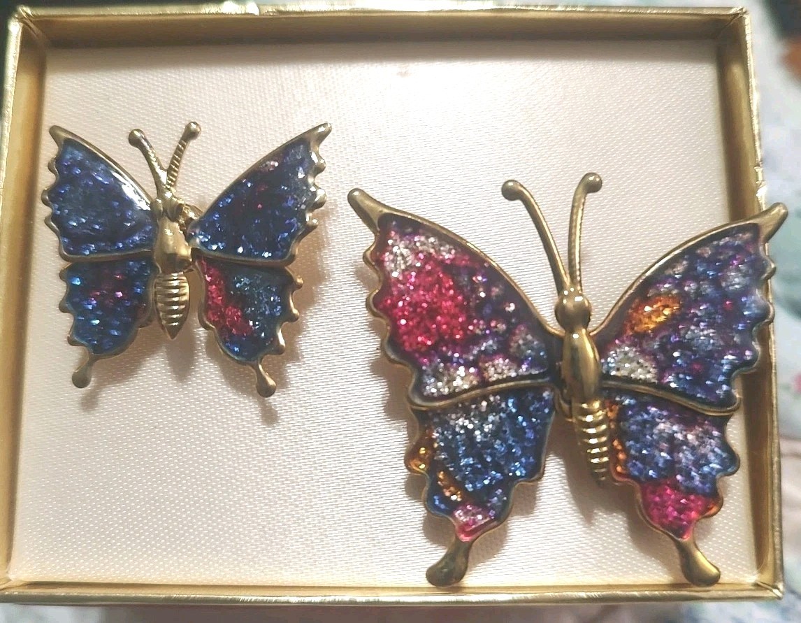 Multicolor Butterfly Brooch Pins Broche Dollywood Look