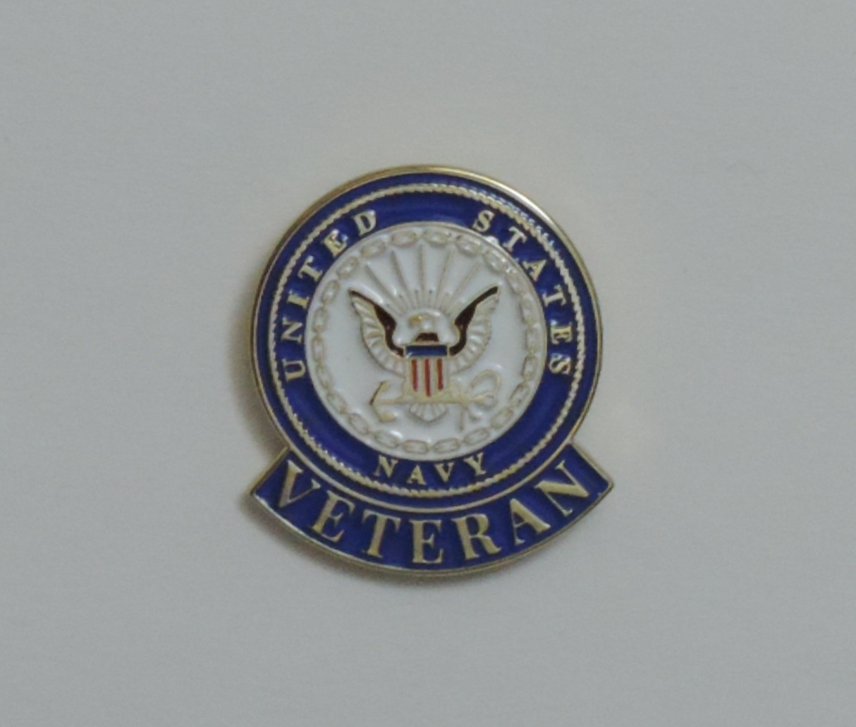 UNITED STATES NAVY VETERAN Blue Lapel Pin