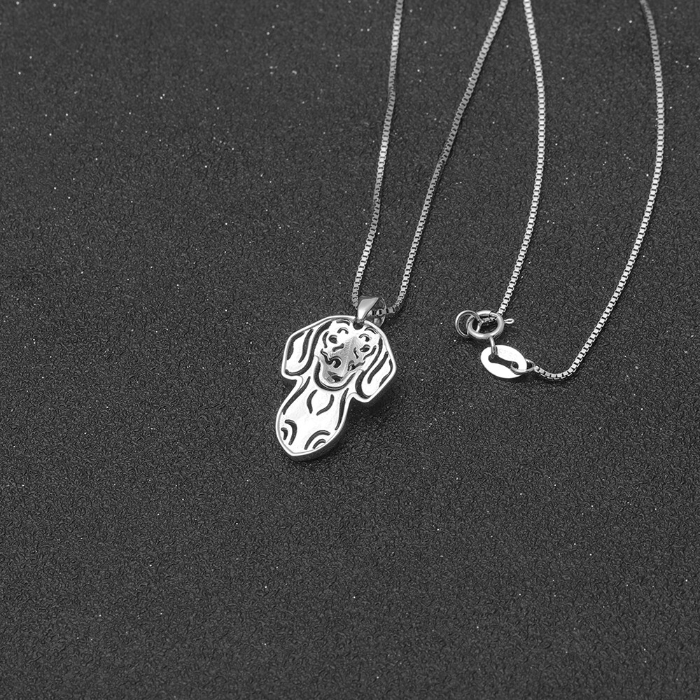 Dachshund Dog Sterling Silver Earrings Necklace Set Women Ginger Lyne Collection