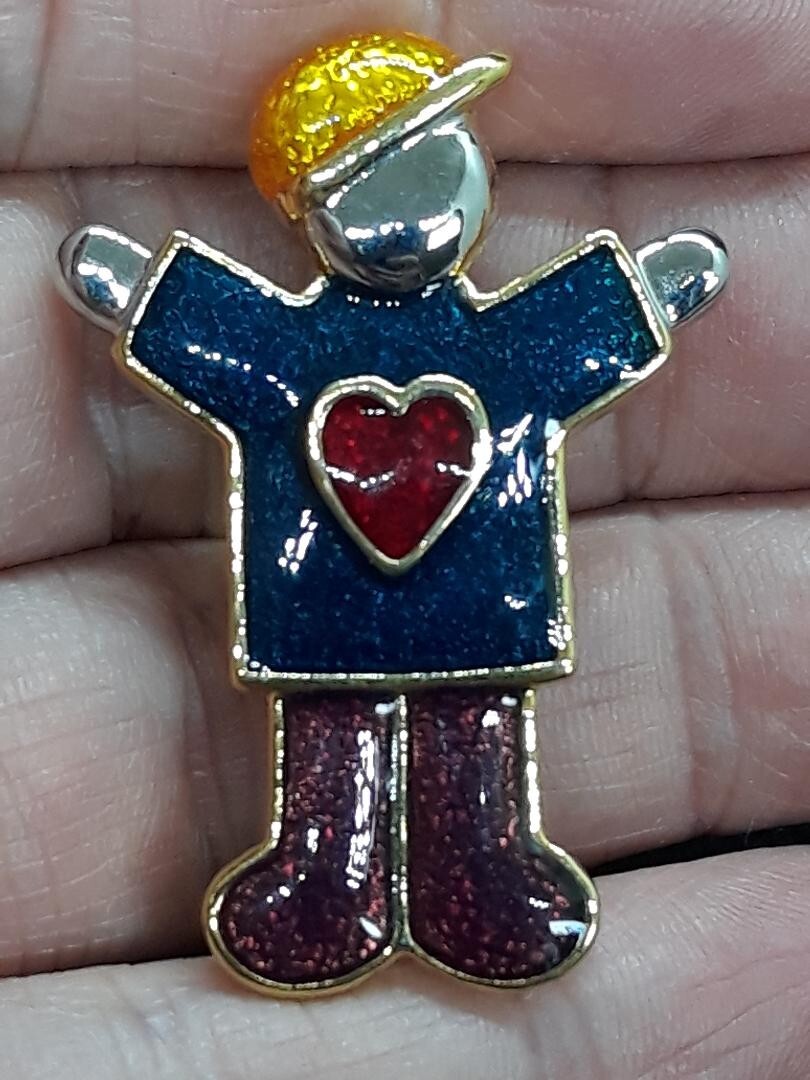 A Child Colorful Metal Adoption Foster Care Enamel Pin/Brooch