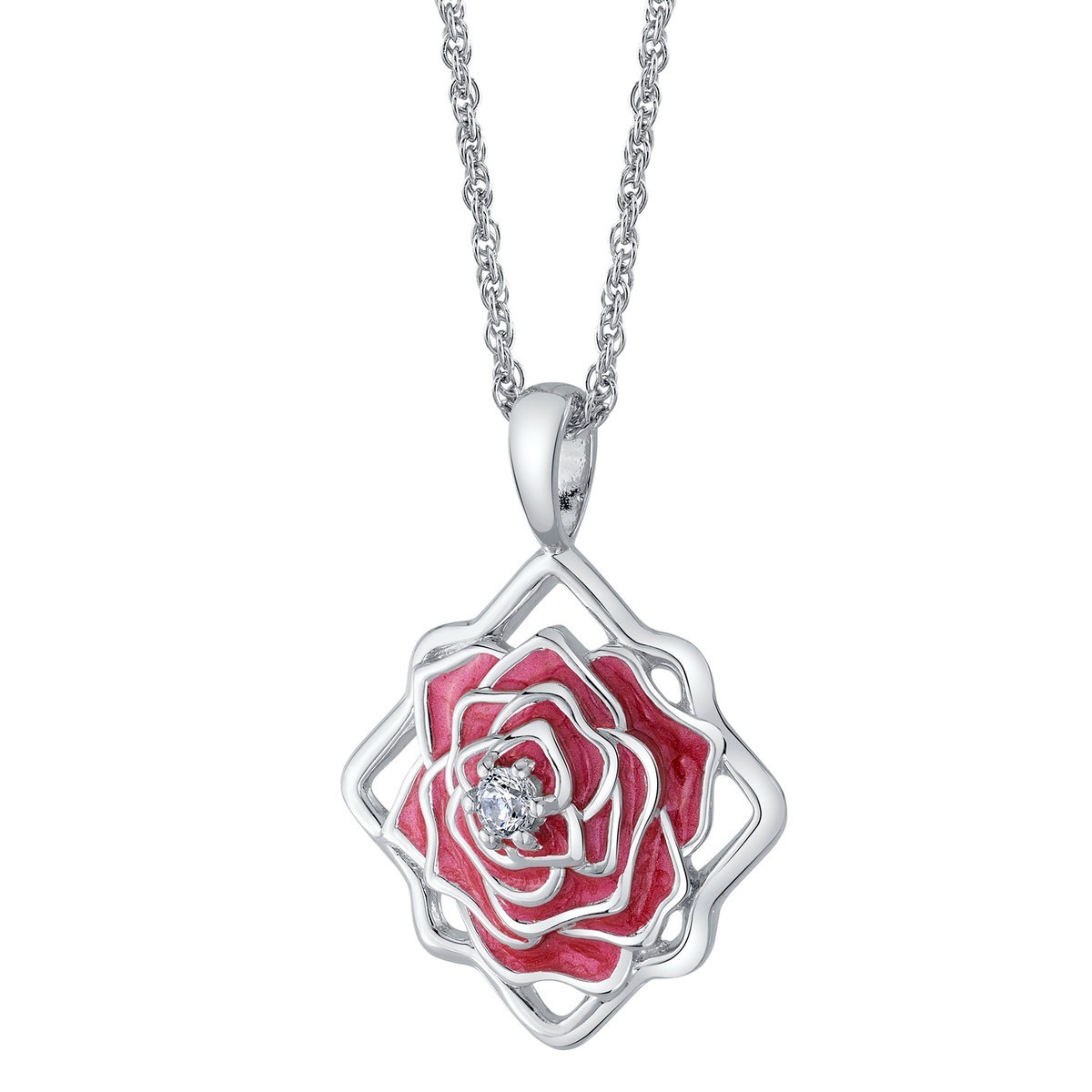 Disney X RockLove NEW ‘Beauty and Beast’ Belle Keepsake Necklace Sterling Silver
