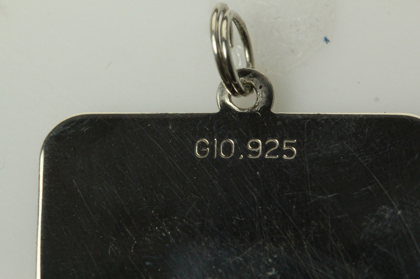 925 Sterling Silver Boy and Girl Square Pendant 9.8 Grams (PEN7284)