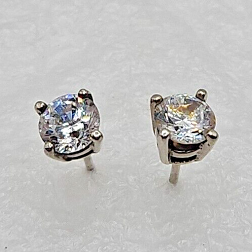 2 sets of cubic zirconia stud earrings. See Pictures & Description!! Pre loved
