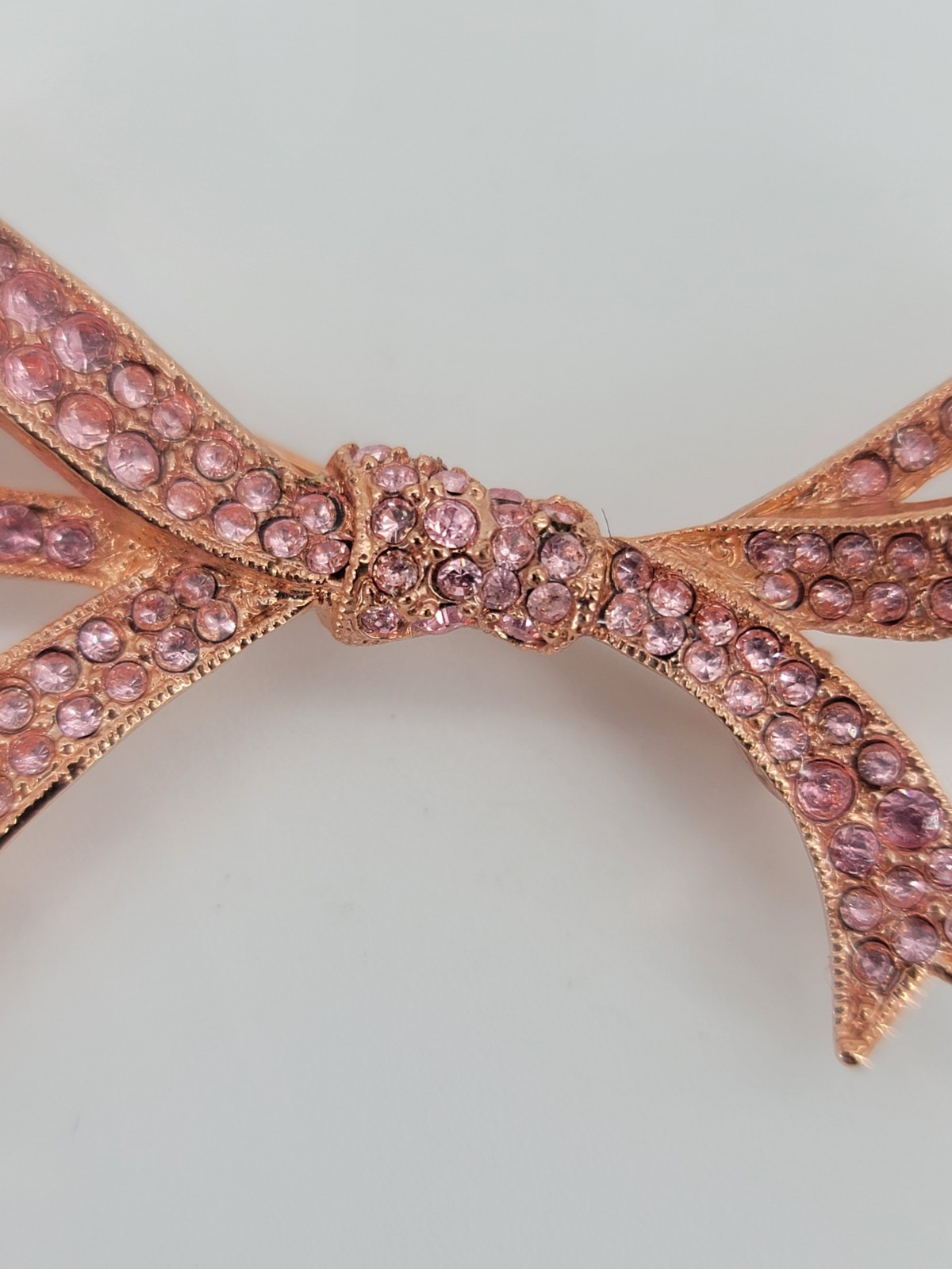 Lot of 2 KJL Marked Kenneth Jay Lane Pink Bow Brooch Pins