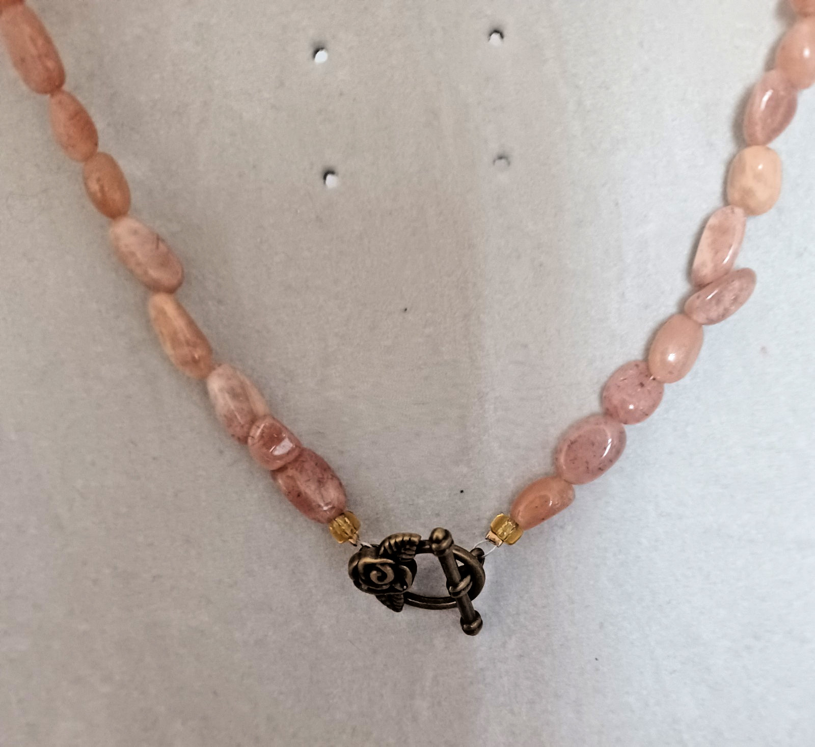 Classic gemstone Sunstone chakra necklace 16″ (41 cm) Sacral Chakra handmade