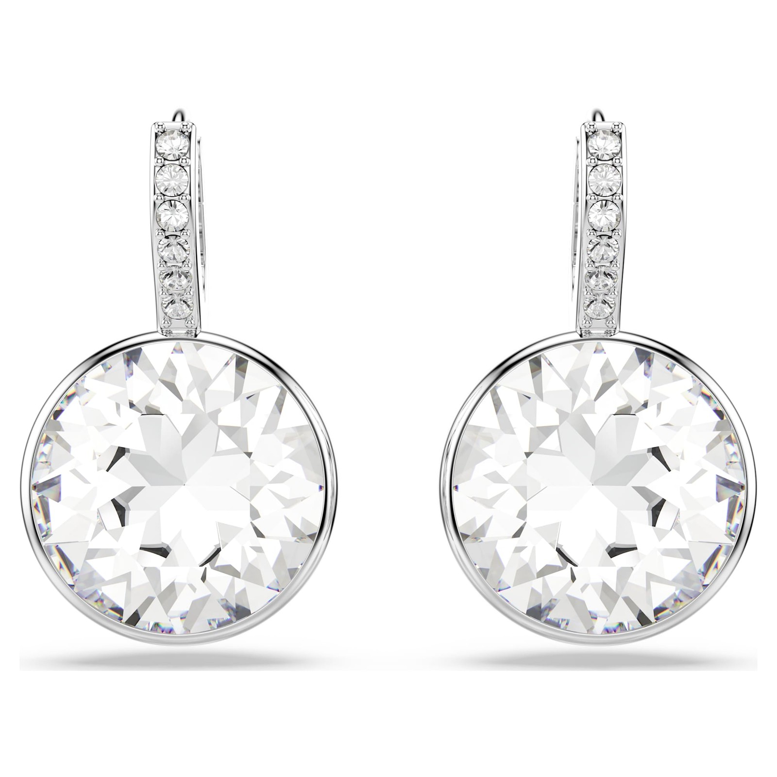 Swarovski Millenia Drop Earrings, Round Cut, White, Rhodium Plated 5731149